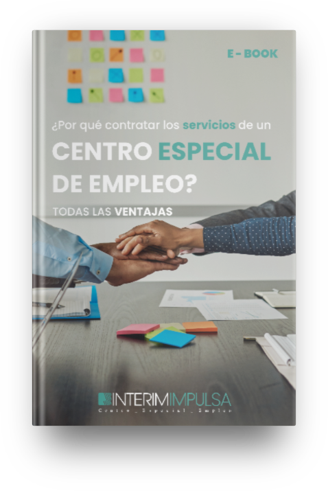 Mockup del E-book sobre nuestro Centro Especial de Empleo INTERIM IMPULSA
