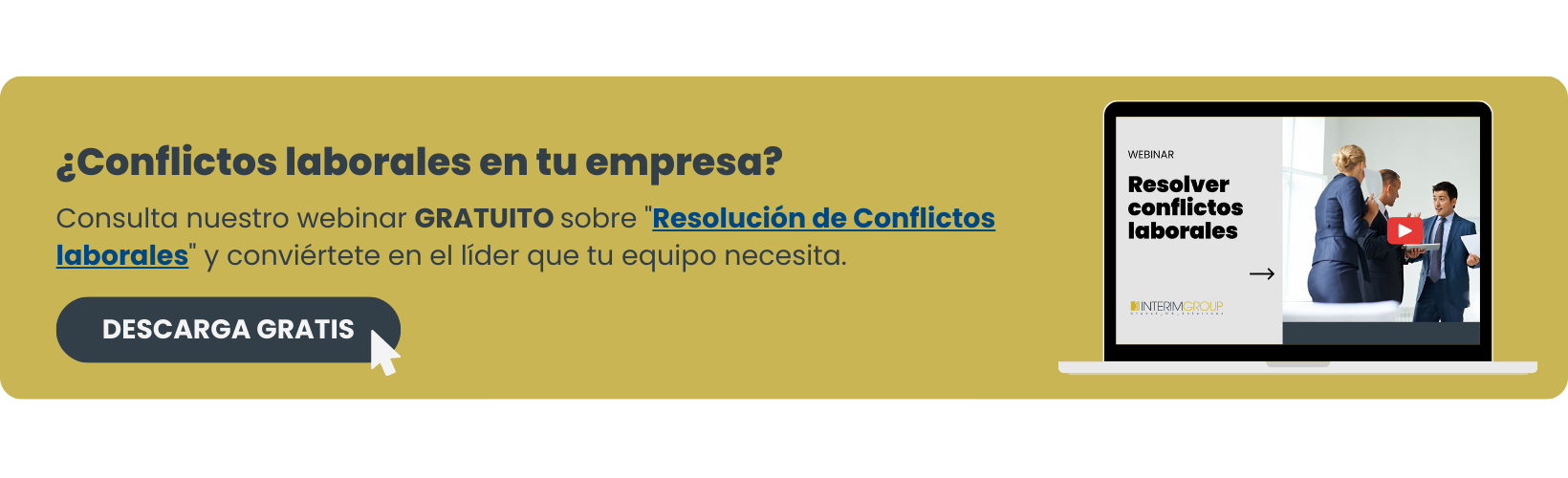 Webinar gratuito sobre la resolución de conflictos laborales